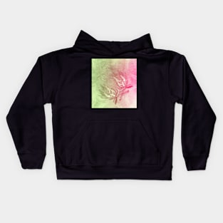 Pink and green wattle and kaleidoscope Kids Hoodie